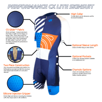 PERFORMANCE Cyclocross Skinsuit Long or Short-sleeved