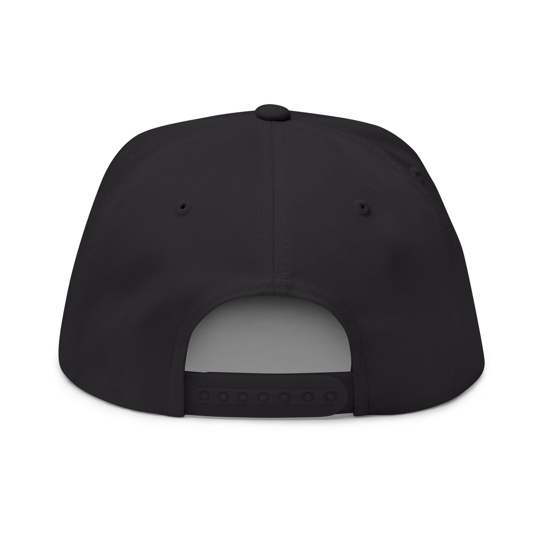 Embroidered KW Skate Push Black Flat Bill Cap Snapback