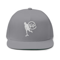 Embroidered KW Skate Push Grey Flat Bill Cap Snapback