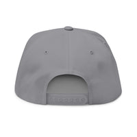 Embroidered KW Skate Push Grey Flat Bill Cap Snapback