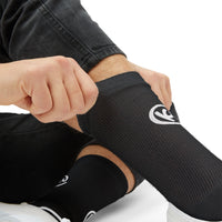 Black Sublimation Socks with White Graphic Skate Crew Socks