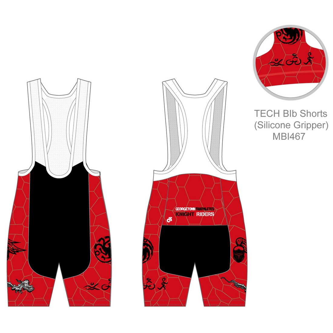 TECH Bib Shorts - Endurance+ Chamois, Silicon Gripper